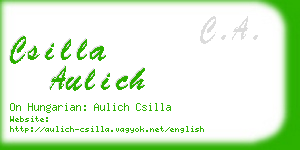 csilla aulich business card